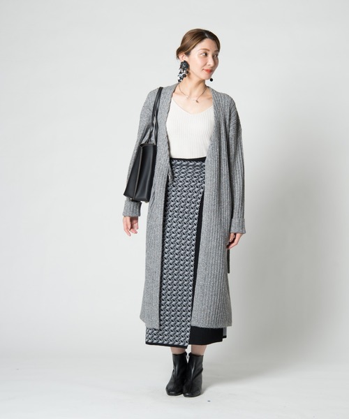 LAYMEE（レイミー）の「Vinca knit coat / ヴィンカニットコート（その他アウター・レディース・アイボリー/グレー/ミント・FREE）」の22枚目の写真