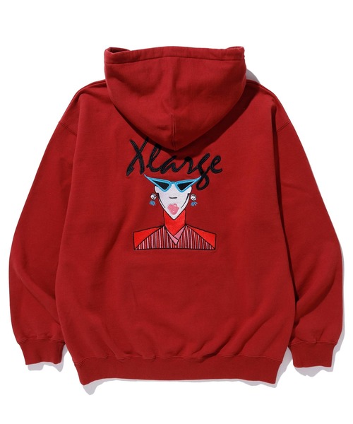 XLARGE(エクストララージ)の「EMBROIDERY FACE PULLOVER HOODED SWEAT(パーカー・メンズ・ブラウン/バーガンディー/ブルー・L/S/M/XL)」の15枚目の写真