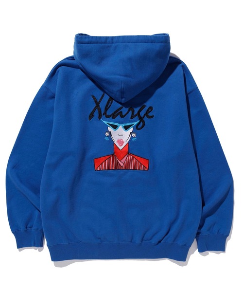 XLARGE(エクストララージ)の「EMBROIDERY FACE PULLOVER HOODED SWEAT(パーカー・メンズ・ブラウン/バーガンディー/ブルー・L/S/M/XL)」の17枚目の写真