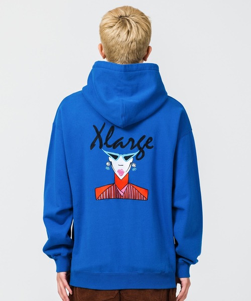 XLARGE(エクストララージ)の「EMBROIDERY FACE PULLOVER HOODED SWEAT(パーカー・メンズ・ブラウン/バーガンディー/ブルー・L/S/M/XL)」の18枚目の写真