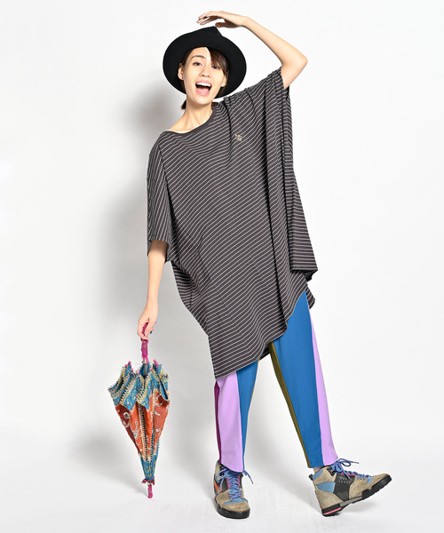ALDIES(アールディーズ)の「Nobori Wide Big T / ノボリワイドビッグT(Tシャツ/カットソー・メンズ・ブラック/ターコイズブルー/ブルー/ブラック×ホワイト/ラスタ・FREE)」の3枚目の写真