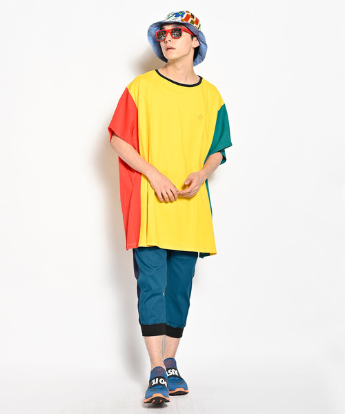 ALDIES(アールディーズ)の「Nobori Wide Big T / ノボリワイドビッグT(Tシャツ/カットソー・メンズ・ブラック/ターコイズブルー/ブルー/ブラック×ホワイト/ラスタ・FREE)」の5枚目の写真
