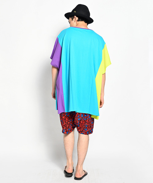 ALDIES(アールディーズ)の「Nobori Wide Big T / ノボリワイドビッグT(Tシャツ/カットソー・メンズ・ブラック/ターコイズブルー/ブルー/ブラック×ホワイト/ラスタ・FREE)」の9枚目の写真