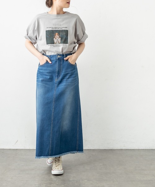 PUAL CE CIN(ピュアルセシン)の「フォトプリントショート丈ショートスリーブTシャツ(Tシャツ/カットソー・レディース・ホワイト系1/ホワイト系2/ライトグレー/ベージュ・FREE)」の14枚目の写真