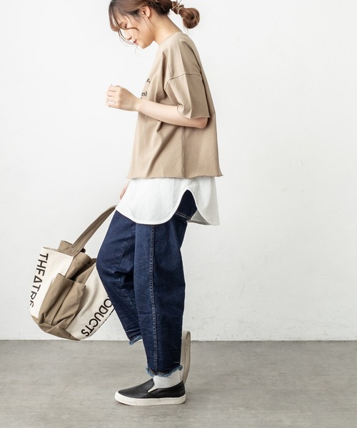 PUAL CE CIN(ピュアルセシン)の「フォトプリントショート丈ショートスリーブTシャツ(Tシャツ/カットソー・レディース・ホワイト系1/ホワイト系2/ライトグレー/ベージュ・FREE)」の21枚目の写真
