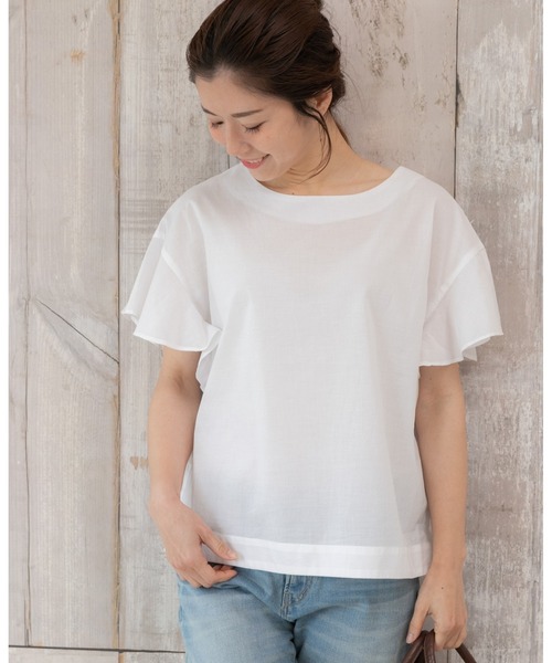 PREFERIR(プレフェリール)の「バタフライスリーブ ブラウス.(シャツ/ブラウス・レディース・レッド/ホワイト/ブラック/モカ・MEDIUM)」の17枚目の写真