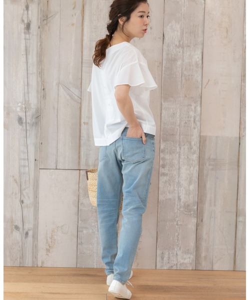 PREFERIR(プレフェリール)の「バタフライスリーブ ブラウス.(シャツ/ブラウス・レディース・レッド/ホワイト/ブラック/モカ・MEDIUM)」の18枚目の写真