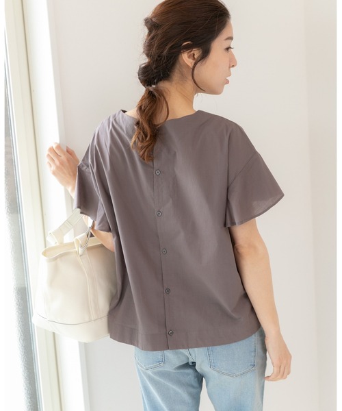 PREFERIR(プレフェリール)の「バタフライスリーブ ブラウス.(シャツ/ブラウス・レディース・レッド/ホワイト/ブラック/モカ・MEDIUM)」の19枚目の写真