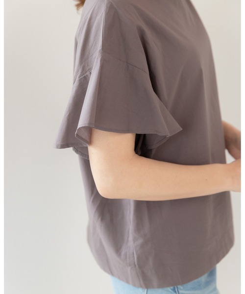 PREFERIR(プレフェリール)の「バタフライスリーブ ブラウス.(シャツ/ブラウス・レディース・レッド/ホワイト/ブラック/モカ・MEDIUM)」の12枚目の写真