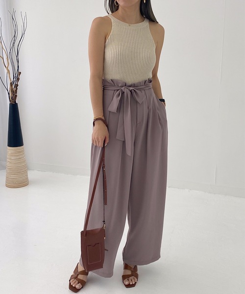 StyleSea(スタイルシー)の「コットンリブアメスリTOPS(タンクトップ・レディース・ブラック/ベージュ/ブラウン/オフホワイト/オリーブ・FREE)」の20枚目の写真