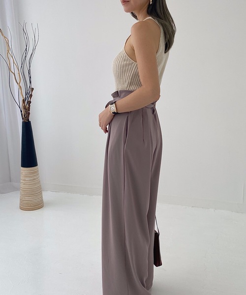 StyleSea(スタイルシー)の「コットンリブアメスリTOPS(タンクトップ・レディース・ブラック/ベージュ/ブラウン/オフホワイト/オリーブ・FREE)」の6枚目の写真