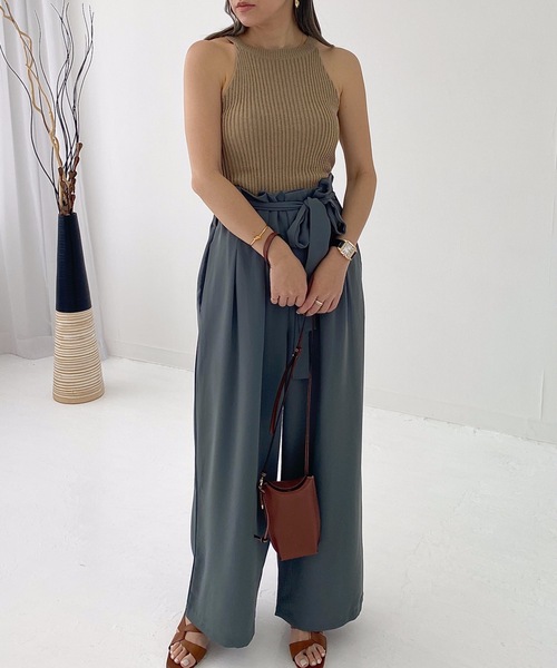 StyleSea(スタイルシー)の「コットンリブアメスリTOPS(タンクトップ・レディース・ブラック/ベージュ/ブラウン/オフホワイト/オリーブ・FREE)」の21枚目の写真