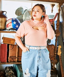 PUNYUS | カットアウトリブトップス(Tシャツ/カットソー)