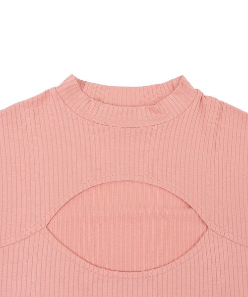 PUNYUS（プニュズ）の「カットアウトリブトップス（Tシャツ/カットソー・レディース・ブラウン/パープル/グリーン/ピンク・1/3/4/2）」の13枚目の写真