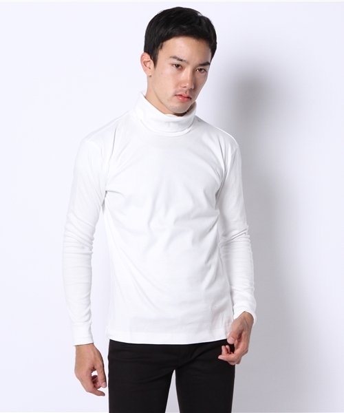 AMERICAN RAG CIE（アメリカンラグシー）の「AMERICAN RAG CIE シルケットタートルカットソー 108-ANX-M142-CT088（Tシャツ/カットソー・メンズ・オフホワイト/ブラック/グレー・1/2）」の11枚目の写真