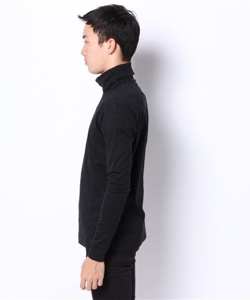 AMERICAN RAG CIE（アメリカンラグシー）の「AMERICAN RAG CIE シルケットタートルカットソー 108-ANX-M142-CT088（Tシャツ/カットソー・メンズ・オフホワイト/ブラック/グレー・1/2）」の5枚目の写真