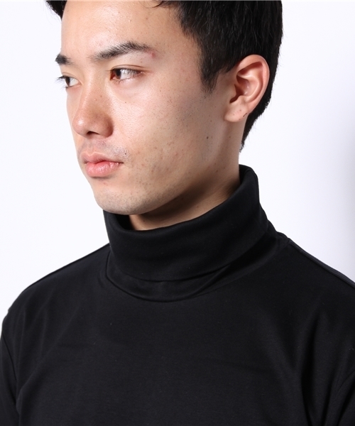 AMERICAN RAG CIE（アメリカンラグシー）の「AMERICAN RAG CIE シルケットタートルカットソー 108-ANX-M142-CT088（Tシャツ/カットソー・メンズ・オフホワイト/ブラック/グレー・1/2）」の7枚目の写真