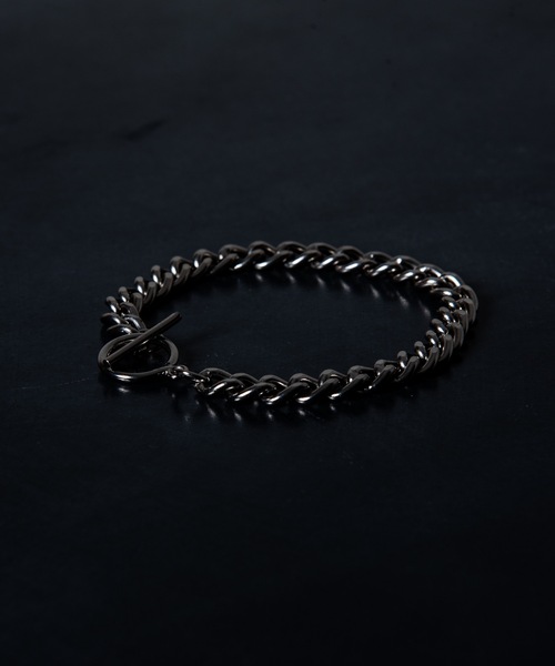 Genri（ゲンリ）の「Genri ゲンリ chain BRACELET_gri-B-001（ブレスレット・メンズ・ブラック/シルバー・FREE）」の2枚目の写真