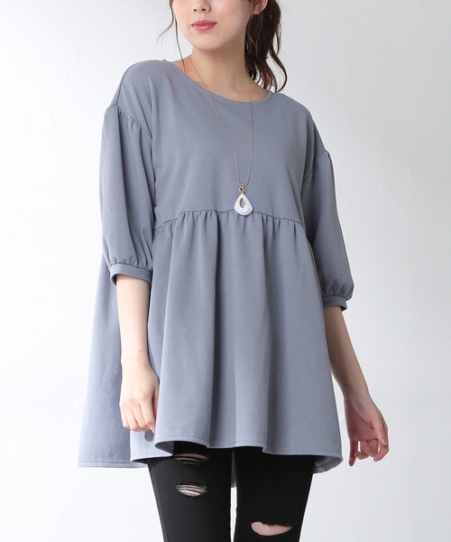 Honeys（ハニーズ）の「レースアップチュニック（チュニック・レディース・ホワイト/ブラック/ブラウン/ブルー系その他・S/M/L）」の4枚目の写真