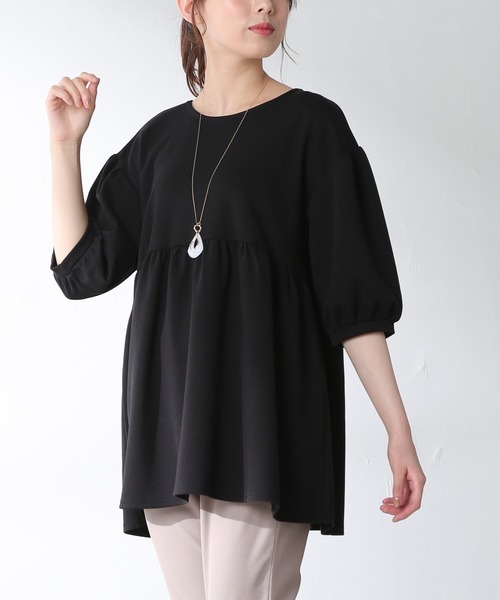 Honeys（ハニーズ）の「レースアップチュニック（チュニック・レディース・ホワイト/ブラック/ブラウン/ブルー系その他・S/M/L）」の3枚目の写真