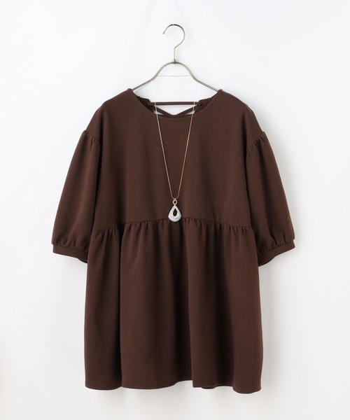 Honeys（ハニーズ）の「レースアップチュニック（チュニック・レディース・ホワイト/ブラック/ブラウン/ブルー系その他・S/M/L）」の10枚目の写真