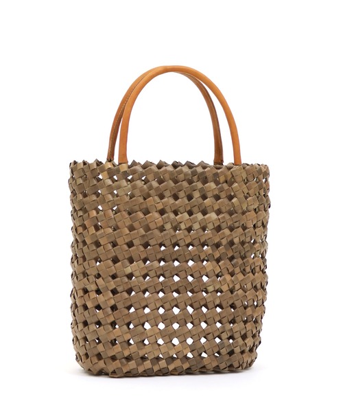 未使用☆FARROW/carrie micro bag格子編みかごトートバッグ DRESSLAVE（ドレスレイブ）の「FARROW / carrie micro bag(格子