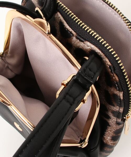 SAC（サック）の「がま口型異素材使いショルダーバッグ  Happy&Sac（ショルダーバッグ・レディース・ブラック/ダークベージュ/イエロー/ブラウン・FREE）」の9枚目の写真