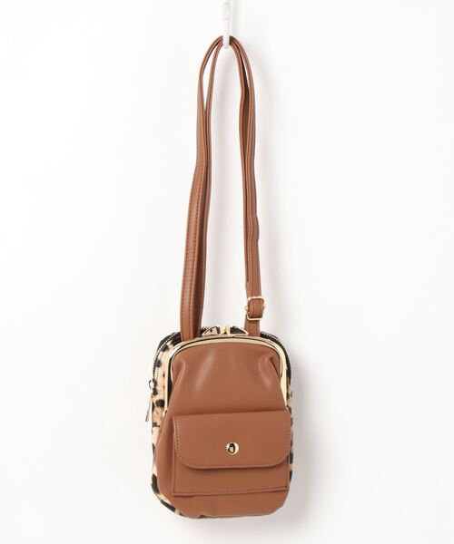 SAC（サック）の「がま口型異素材使いショルダーバッグ  Happy&Sac（ショルダーバッグ・レディース・ブラック/ダークベージュ/イエロー/ブラウン・FREE）」の14枚目の写真