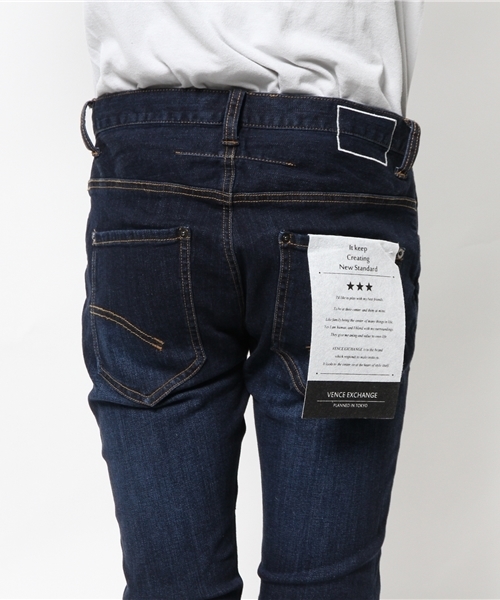 VENCEEXCHANGE（ヴァンスエクスチェンジ）の「ﾃﾞﾆﾑｽｷﾆｰﾊﾟﾝﾂ                    （デニムパンツ・メンズ・ライトブルー/ブルー・SMALL/LARGE/MEDIUM）」の17枚目の写真