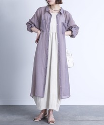 n'OrLABEL | 『ニュアンスシアーシャツワンピース』(シャツワンピース)