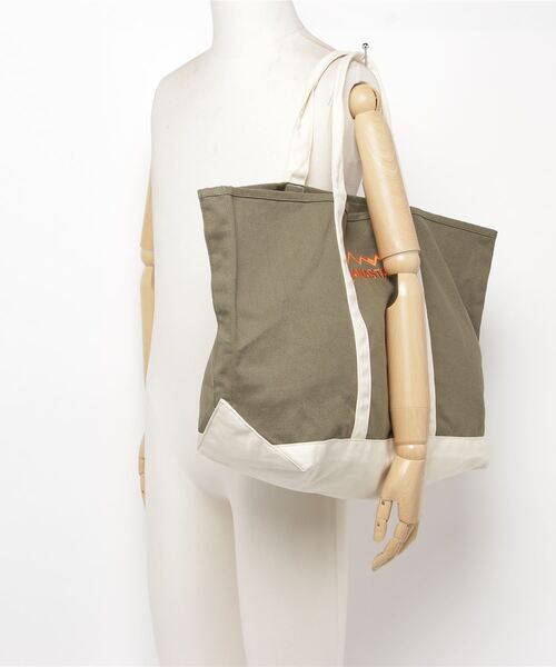 MANASTASH（マナスタッシュ）の「MANASTASH/マナスタッシュ　TOTE BAG　トートバッグ（トートバッグ・メンズ・オリーブ/ナチュラル・FREE）」の6枚目の写真