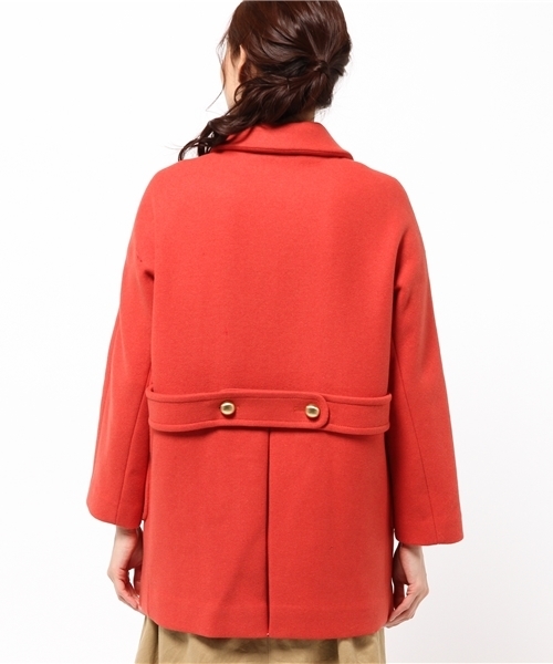 SHIPS for women（シップスフォーウィメン）の「★★【CLASSY.12月号掲載】ウール Pコート（その他アウター・レディース・ブラック/オレンジ・ONE SIZE）」の11枚目の写真