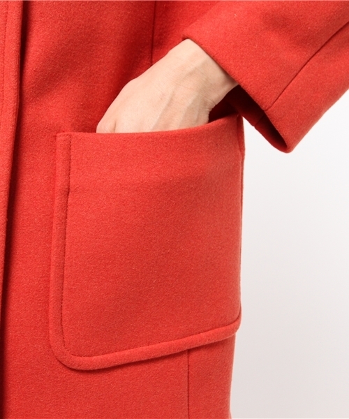 SHIPS for women（シップスフォーウィメン）の「★★【CLASSY.12月号掲載】ウール Pコート（その他アウター・レディース・ブラック/オレンジ・ONE SIZE）」の6枚目の写真