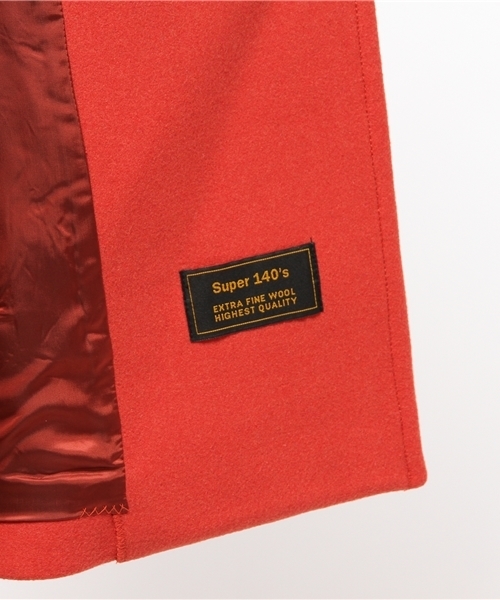 SHIPS for women（シップスフォーウィメン）の「★★【CLASSY.12月号掲載】ウール Pコート（その他アウター・レディース・ブラック/オレンジ・ONE SIZE）」の7枚目の写真