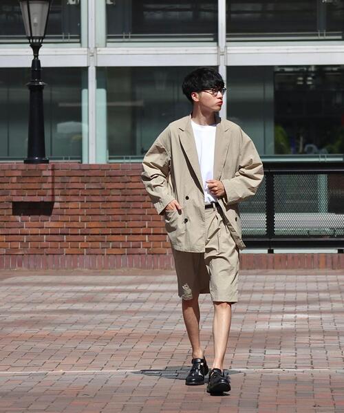 green label relaxing by 風早ゆうた（グリーンレーベルリラクシングバイカゼハヤユウタ）の「＜風早ゆうた（WEARISTA）×green label relaxing＞L/T オーバーサイズ ダブル ジャケット セットアップ 可能（テーラードジャケット・メンズ・ベージュ/ネイビー/オリーブ・L/M）」の5枚目の写真