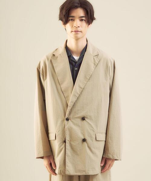 green label relaxing by 風早ゆうた（グリーンレーベルリラクシングバイカゼハヤユウタ）の「＜風早ゆうた（WEARISTA）×green label relaxing＞L/T オーバーサイズ ダブル ジャケット セットアップ 可能（テーラードジャケット・メンズ・ベージュ/ネイビー/オリーブ・L/M）」の6枚目の写真