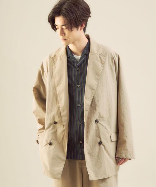 green label relaxing by 風早ゆうた（グリーンレーベルリラクシングバイカゼハヤユウタ）の「＜風早ゆうた（WEARISTA）×green label relaxing＞L/T オーバーサイズ ダブル ジャケット セットアップ 可能（テーラードジャケット・メンズ・ベージュ/ネイビー/オリーブ・L/M）」の11枚目の写真