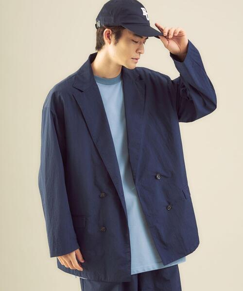 green label relaxing by 風早ゆうた（グリーンレーベルリラクシングバイカゼハヤユウタ）の「＜風早ゆうた（WEARISTA）×green label relaxing＞L/T オーバーサイズ ダブル ジャケット セットアップ 可能（テーラードジャケット・メンズ・ベージュ/ネイビー/オリーブ・L/M）」の12枚目の写真