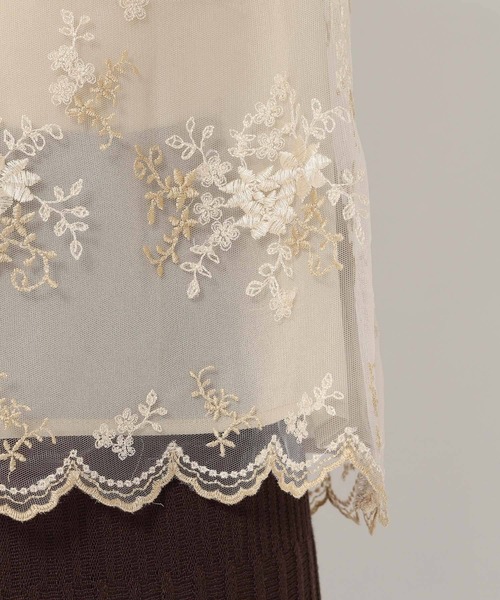 mysty woman（ミスティウーマン）の「【9/2 ヒルナンデスOA放映アイテム】フローラル刺繍7分袖ブラウス 217550（その他トップス・レディース・ブラック/オフホワイト/イエロー/モカ・FREE）」の12枚目の写真