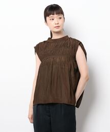 Te chichi | サテンシャーリングギャザーハイネックブラウス(シャツ/ブラウス)