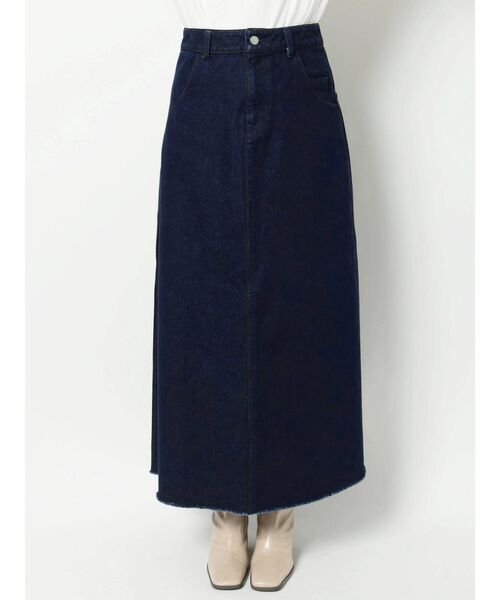merry jenny（メリージェニー）の「satinパイピングデニムスカート（スカート・レディース・ブラック/インディゴブルー・FREE）」の10枚目の写真