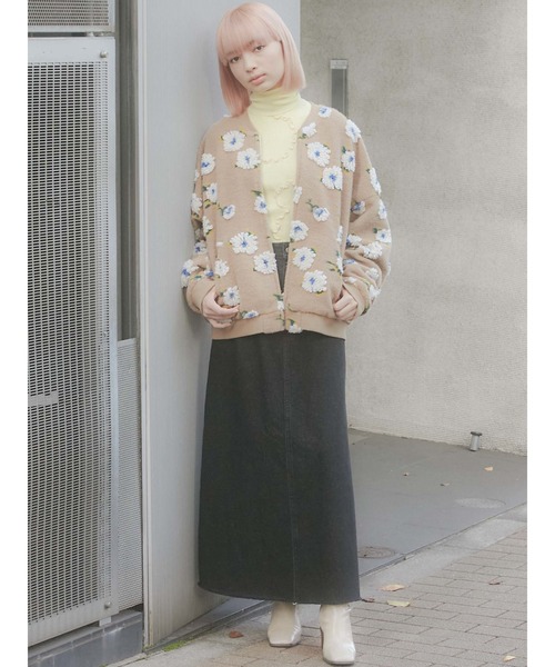 merry jenny（メリージェニー）の「satinパイピングデニムスカート（スカート・レディース・ブラック/インディゴブルー・FREE）」の19枚目の写真