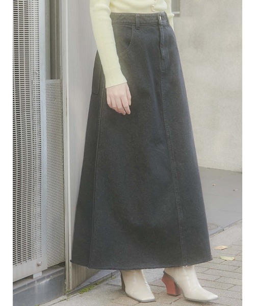 merry jenny（メリージェニー）の「satinパイピングデニムスカート（スカート・レディース・ブラック/インディゴブルー・FREE）」の20枚目の写真