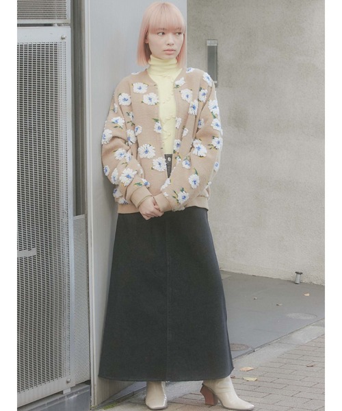 merry jenny（メリージェニー）の「satinパイピングデニムスカート（スカート・レディース・ブラック/インディゴブルー・FREE）」の22枚目の写真