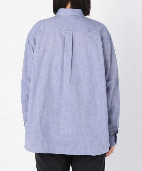 GYMPHLEX（ジムフレックス）の「Gymphlex | ワイドボタンダウンシャツ LOX WOMEN（シャツ/ブラウス・レディース・サックスブルー/アイボリー・14）」の15枚目の写真