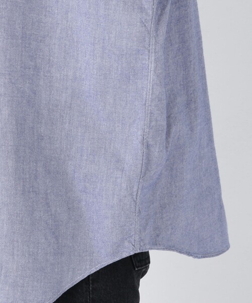 GYMPHLEX（ジムフレックス）の「Gymphlex | ワイドボタンダウンシャツ LOX WOMEN（シャツ/ブラウス・レディース・サックスブルー/アイボリー・14）」の18枚目の写真