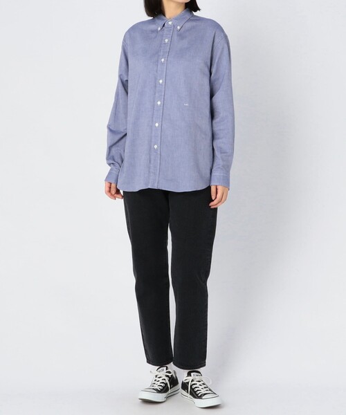 GYMPHLEX（ジムフレックス）の「Gymphlex | ワイドボタンダウンシャツ LOX WOMEN（シャツ/ブラウス・レディース・サックスブルー/アイボリー・14）」の20枚目の写真