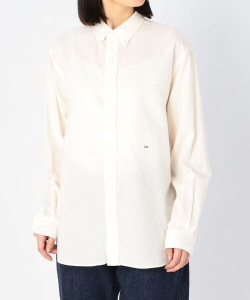 GYMPHLEX（ジムフレックス）の「Gymphlex | ワイドボタンダウンシャツ LOX WOMEN（シャツ/ブラウス・レディース・サックスブルー/アイボリー・14）」の21枚目の写真