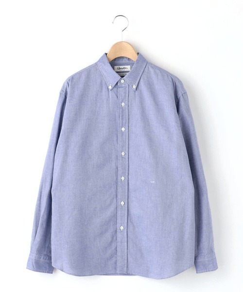 GYMPHLEX（ジムフレックス）の「Gymphlex | ワイドボタンダウンシャツ LOX WOMEN（シャツ/ブラウス・レディース・サックスブルー/アイボリー・14）」の6枚目の写真