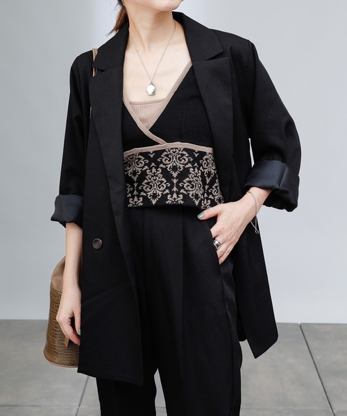 COLONY 2139（コロニートゥーワンスリーナイン）の「【WEB・一部店舗限定】ウールライクセンタープレスパンツ＆ジャケット/セットアップ（セットアップ・レディース・ブラック/ブラウン/グレイッシュベージュ・MEDIUM/LARGE）」の17枚目の写真